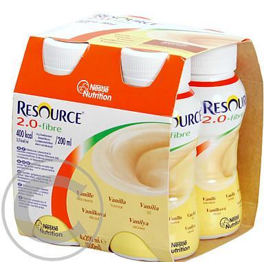 RESOURCE 2,0 KCAL FIBRE VANILKO  4X200ML Roztok, RESOURCE, 2,0, KCAL, FIBRE, VANILKO, 4X200ML, Roztok