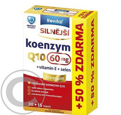 REVITAL Koenzym Q10 60mg  Selen vitamin E cps.30 15 zdarma