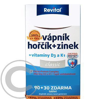 Revital Vápník   hořčík   zinek   vitamín D3 a K1 tbl.90 30, Revital, Vápník, , hořčík, , zinek, , vitamín, D3, K1, tbl.90, 30