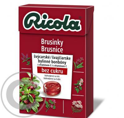 RICOLA Brusinky - Cranberry 40g bez cukru, RICOLA, Brusinky, Cranberry, 40g, bez, cukru