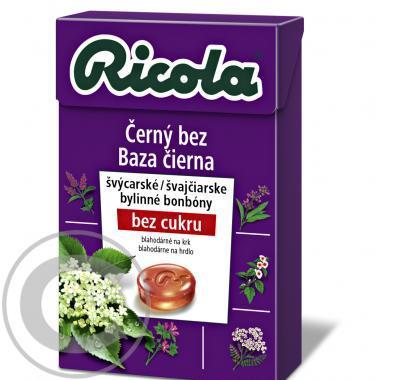 RICOLA Černý Bez 40g bez cukru, RICOLA, Černý, Bez, 40g, bez, cukru