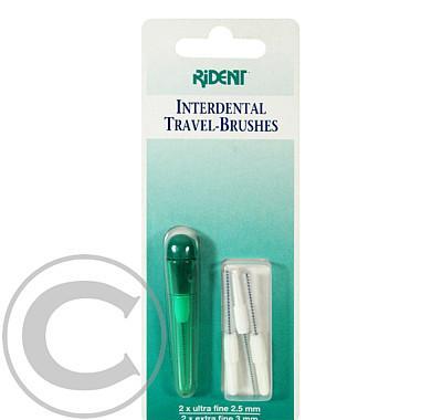 RIDENT Interdental Travel Brushes 4 ks mezizubní kartáčky, RIDENT, Interdental, Travel, Brushes, 4, ks, mezizubní, kartáčky