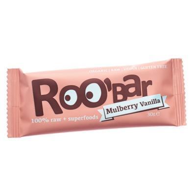 ROOBAR Datlová tyčinka moruše vanilka 30g BIO/RAW, ROOBAR, Datlová, tyčinka, moruše, vanilka, 30g, BIO/RAW