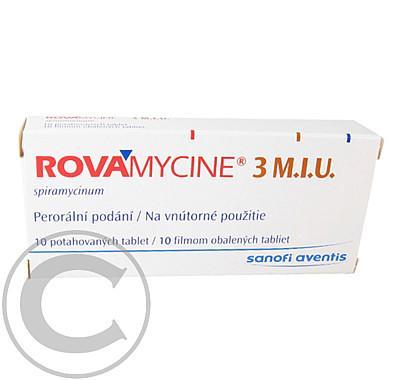 ROVAMYCINE 3 M.I.U.  16X3MU Potahované tablety, ROVAMYCINE, 3, M.I.U., 16X3MU, Potahované, tablety