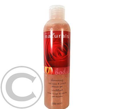 Rozjasňující sprchový gel s červenou růží a broskví Naturals (Red Rose & Peach Shower Gel) 200 ml