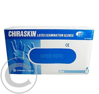 Rukavice vyšetřovací nesterilní latex Chiraskin 100 ks M
