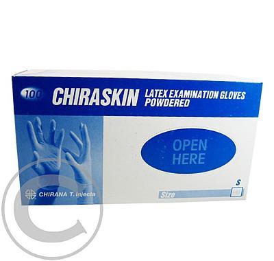 Rukavice vyšetřovací nesterilní latex Chiraskin 100ks S