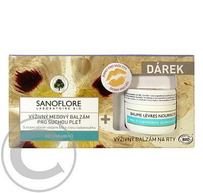 Sanoflore výživný medový balzám - suchá pleť 50ml   Výživný balzám na rty 8 ml ZDARMA