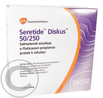 SERETIDE DISKUS 50/250  1X28X50/250RG Prášek k inhal., SERETIDE, DISKUS, 50/250, 1X28X50/250RG, Prášek, k, inhal.