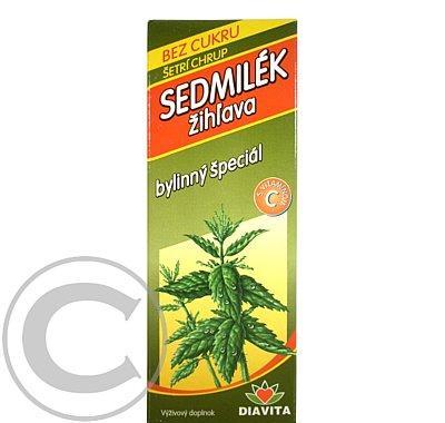 Sirup bylinkový Sedmilék-Kopřiva bez cukru 108g, Sirup, bylinkový, Sedmilék-Kopřiva, bez, cukru, 108g