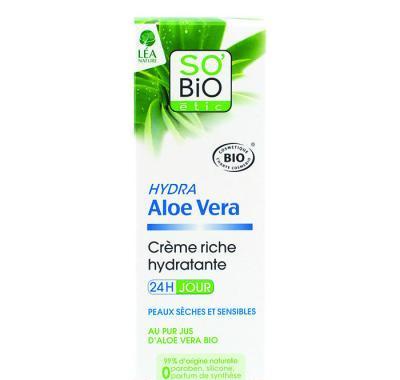 SO´BIO Bio krém bohatě hydratující denní aloe vera 50 ml, SO´BIO, Bio, krém, bohatě, hydratující, denní, aloe, vera, 50, ml