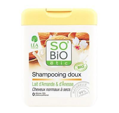 SO´BIO Bio šampon jemný s obsahem mandlového a oslího mléka 250 ml