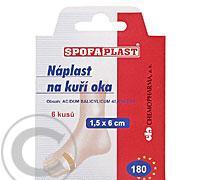 SPOFAPLAST 180 NÁPLAST NA KUŘÍ OKA  1X(6K 6K) Náplast, SPOFAPLAST, 180, NÁPLAST, NA, KUŘÍ, OKA, 1X, 6K, 6K, Náplast