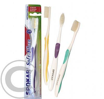 SPOKAR Soft Silver zubní kartáček - střední