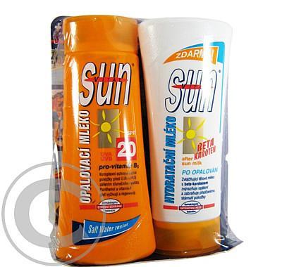 SUN opalovací mléko OF20   mléko po opalování ZDARMA 2x250 ml