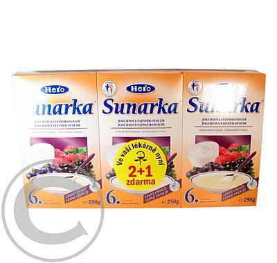 SUNARKA jogurt lesní ovoce   prebiotika 3x250g 2 1zdarma