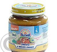 Sunval BIO Zelenina s telecím masem 125g, Sunval, BIO, Zelenina, telecím, masem, 125g