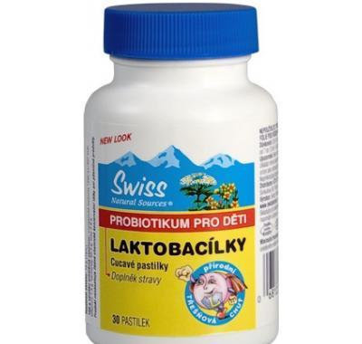 Swiss Laktobacílky pro děti třešňové 30 pastilek