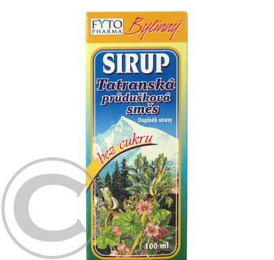 Tatranská průdušní směs Bylinný sirup bez cukru 100 ml