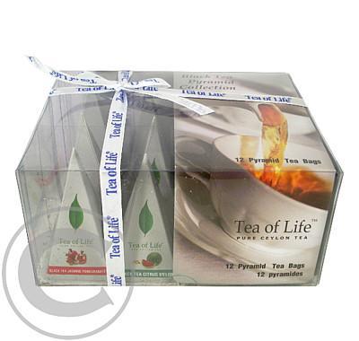 Tea of Life Černý čaj dárková kolekce 4 příchutě 12ks pyramid
