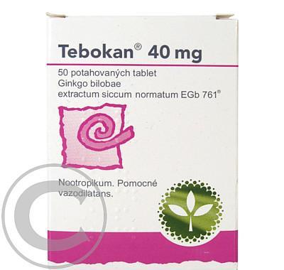 TEBOKAN 40 MG  50X40MG Potahované tablety, TEBOKAN, 40, MG, 50X40MG, Potahované, tablety