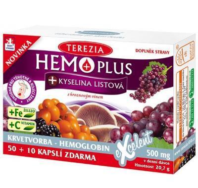 TEREZIA COMPANY Hemoplus   Kyselina listová 50   10 kapslí