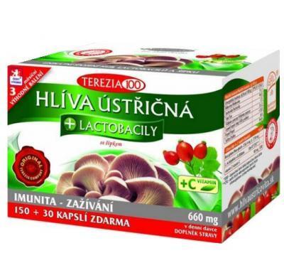 Terezia Company Hlíva ústřičná   lactobacily   vitamín C 180 kapslí, Terezia, Company, Hlíva, ústřičná, , lactobacily, , vitamín, C, 180, kapslí