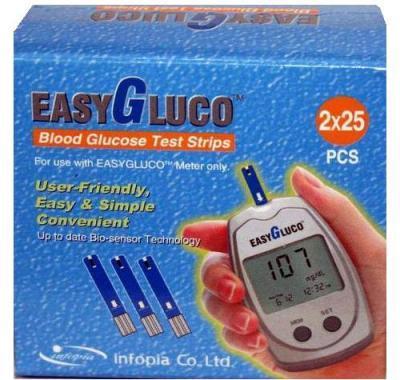 Testovací proužky pro glukometr EasyGluco 50 ks, Testovací, proužky, glukometr, EasyGluco, 50, ks