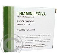 THIAMIN LÉČIVA  10X2ML/100MG Injekční roztok, THIAMIN, LÉČIVA, 10X2ML/100MG, Injekční, roztok