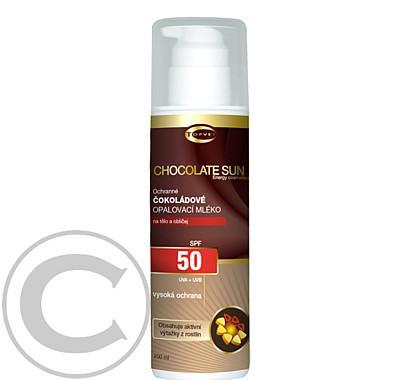 TOPVET Ochranné čokoládové opalovací mléko SPF50 200ml, TOPVET, Ochranné, čokoládové, opalovací, mléko, SPF50, 200ml