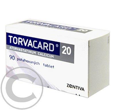 TORVACARD 20  90X20MG Potahované tablety, TORVACARD, 20, 90X20MG, Potahované, tablety