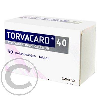 TORVACARD 40  90X40MG Potahované tablety, TORVACARD, 40, 90X40MG, Potahované, tablety