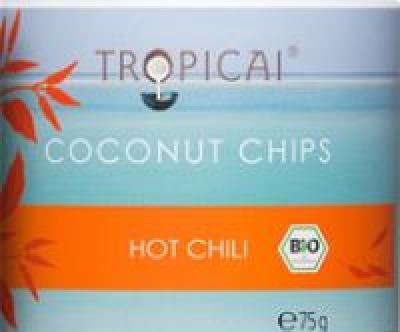 TROPICAI Kokosové chipsy Hot chilli 80 g