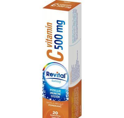 VITAR Revital C vitamin 500 mg Pomeranč šumivé tablety 20 ks, VITAR, Revital, C, vitamin, 500, mg, Pomeranč, šumivé, tablety, 20, ks