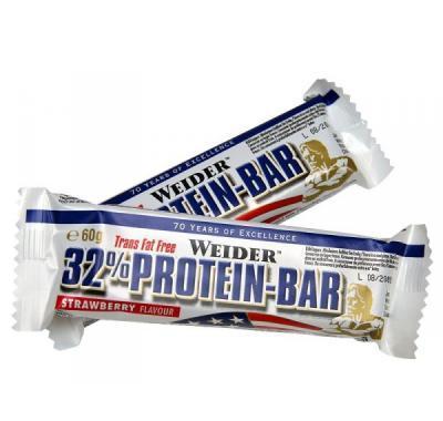 32% Protein Bar, proteinová tyčinka, 60 g, Weider - Vanilka  : VÝPRODEJ exp. 2016-03-31