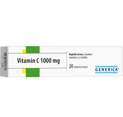 GENERICA Vitamin C 1000 mg 20 šumivých tablet, GENERICA, Vitamin, C, 1000, mg, 20, šumivých, tablet