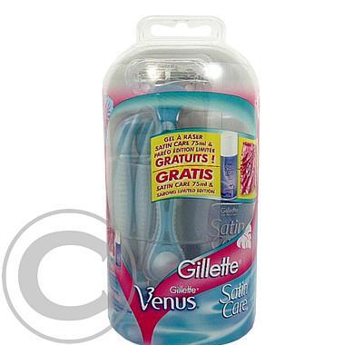 Gillette Venus jednorázová holítka 4ks   Satin care gel 75ml, Gillette, Venus, jednorázová, holítka, 4ks, , Satin, care, gel, 75ml
