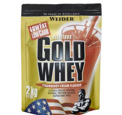 Gold Whey, syrovátkový protein, Weider, 2000 g - Jahoda