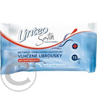 LINTEO Vlhčené ubrousky satin antibakteriální 15 kusů