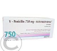 V-PENICILIN 750MG SLOVAKOFARMA TBL 20X750MG, V-PENICILIN, 750MG, SLOVAKOFARMA, TBL, 20X750MG