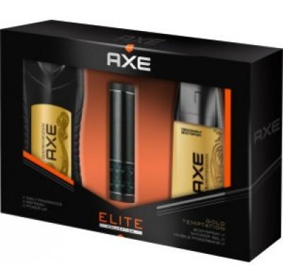 Vánoční kazeta Axe Gold Temptation USB nabíječka   deo   sprchový gel, Vánoční, kazeta, Axe, Gold, Temptation, USB, nabíječka, , deo, , sprchový, gel