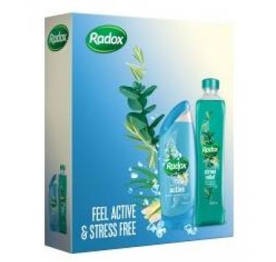 Vánoční Kazeta Radox Feel Active sprchový gel   pěna do koupele, Vánoční, Kazeta, Radox, Feel, Active, sprchový, gel, , pěna, koupele