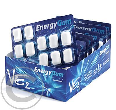 VE2 energetické žvýkačky s kofeinem a guaranou 12x10 kusů, VE2, energetické, žvýkačky, kofeinem, guaranou, 12x10, kusů