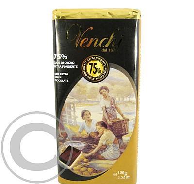 VENCHI hořká čokoláda 75% 100g, VENCHI, hořká, čokoláda, 75%, 100g