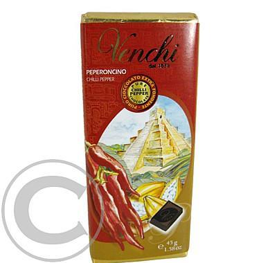 VENCHI hořká čokoláda s chilli papričkou 45g, VENCHI, hořká, čokoláda, chilli, papričkou, 45g