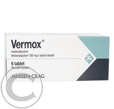 VERMOX  6X100MG Tablety, VERMOX, 6X100MG, Tablety