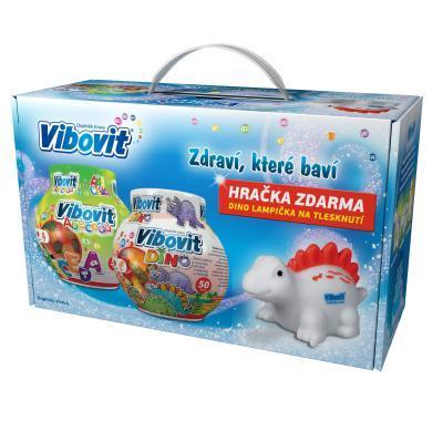 Vibovit Vánoce 2015 Stegosaurus 2 x 50 kusů želé vitamínů   DÁREK