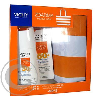 VICHY Capital Soleil Mléko OF30   krém obličej OF50   taška plážová ZDARMA