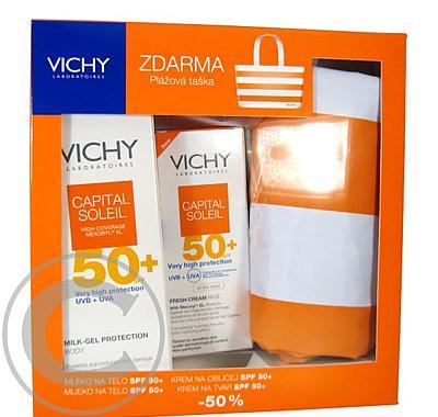 VICHY Capital Soleil Mléko OF50   krém obličej OF50   taška plážová