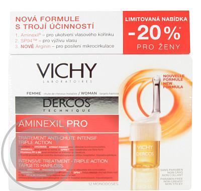 VICHY Dercos Aminexil 12 ampulí pro ženy proti vypadávaní vlasů, VICHY, Dercos, Aminexil, 12, ampulí, ženy, proti, vypadávaní, vlasů